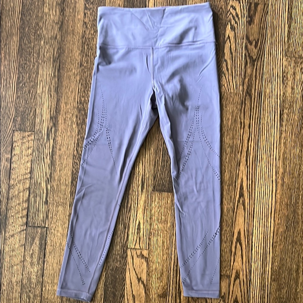 Athleta purple Elation lasercut tights